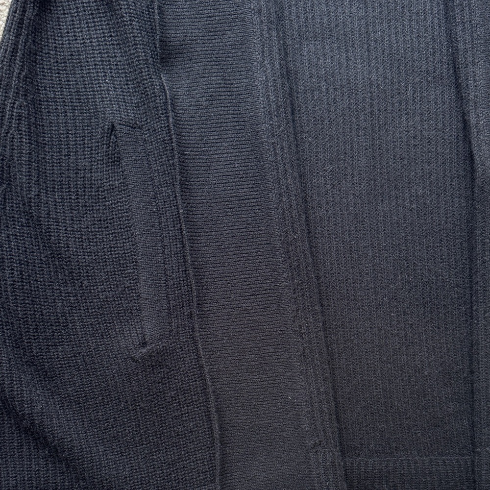 Classics Entier Black Ribbed Knit Shawl/Cardigan - Picture 10 of 12